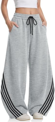 Women's Baggy Barrel Striped Sweatpants Baggy Y2K Style