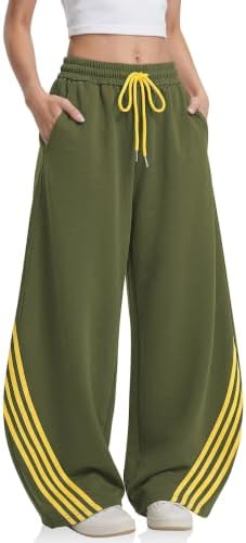 Women's Baggy Barrel Striped Sweatpants Baggy Y2K style