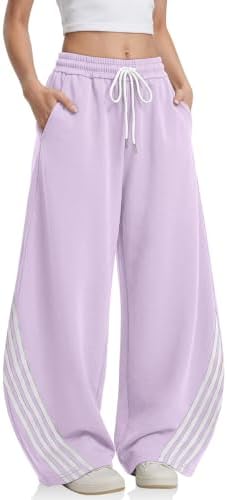 Women's Baggy Barrel Striped Sweatpants Baggy Y2K Style