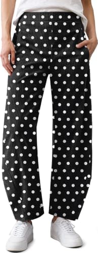 Women Barrel Corduroy Elastic Waist Pants
