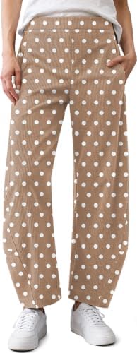 Women Barrel Corduroy Elastic Waist Pants