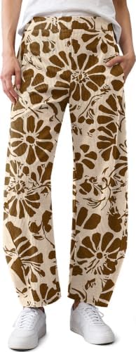 Women Barrel Corduroy Elastic Waist Pants