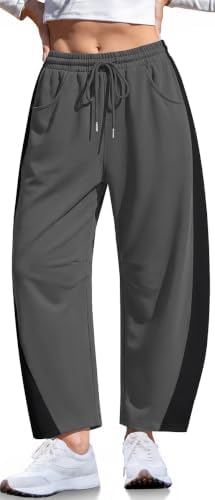 Barrel Sweatpants Women Wide Leg Baggy Casual Track Pants with Pocket