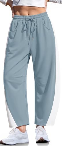 Barrel Sweatpants Women Wide Leg Baggy Casual Track Pants with Pocket