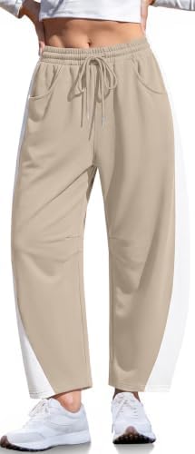 Barrel Sweatpants Women Wide Leg Baggy Casual Track Pants with Pocket