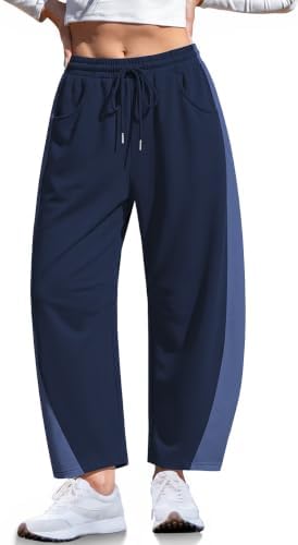 Barrel Sweatpants Women Wide Leg Baggy Casual Track Pants with Pocket