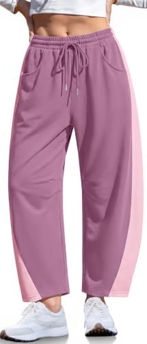 Barrel Sweatpants Women Wide Leg Baggy Casual Track Pants with Pocket