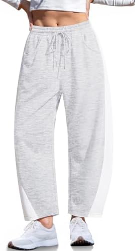 Barrel Sweatpants Women Wide Leg Baggy Casual Track Pants with Pocket