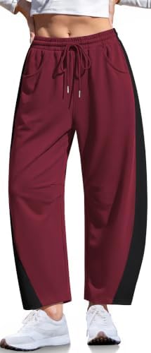 Barrel Sweatpants Women Wide Leg Baggy Casual Track Pants with Pocket