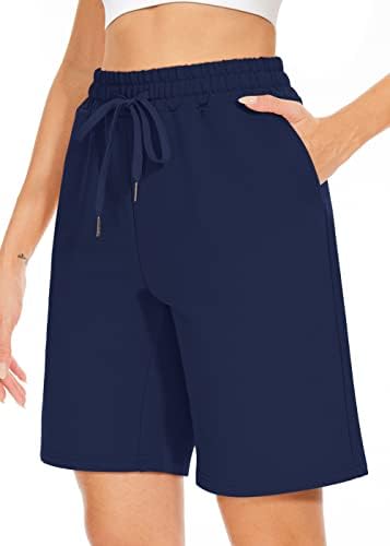 Women's Bermuda Shorts Plus Size Long Cotton Drawstring Loose with