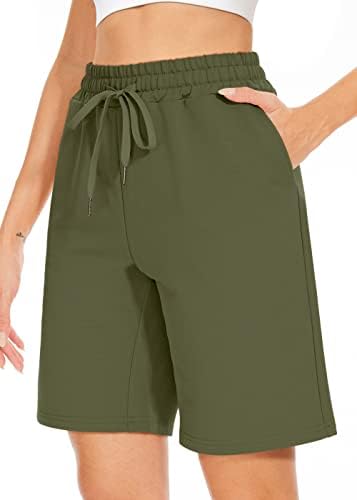Womens Bermuda Shorts with Pockets Drawstring Casual Lounge Shorts
