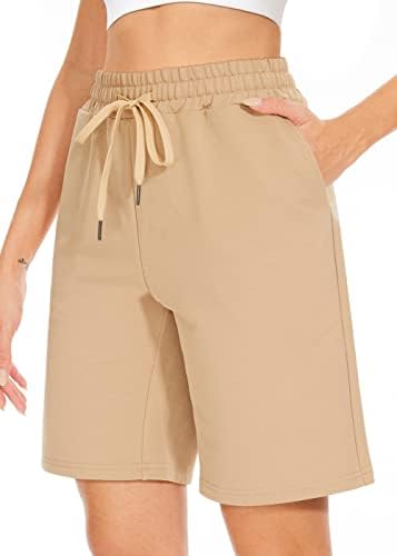 Womens Bermuda Shorts with Pockets Drawstring Casual Lounge Shorts