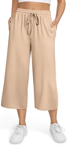 Womens Capris Yoga Workout Sweatpants Plus Size Loose Drawstring Capri