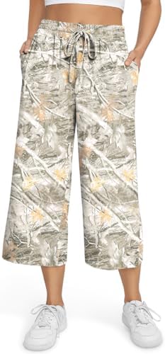 Womens Capris Yoga Workout Sweatpants Plus Size Loose Drawstring Capri