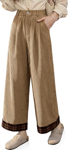 Women's Corduroy Wide Leg Baggy Pants Camel