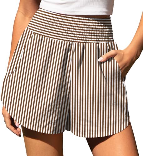 Women's Gingham Linen Shorts with Pockets