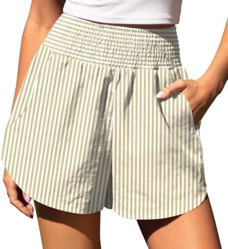 Women's Gingham Linen Shorts with Pockets