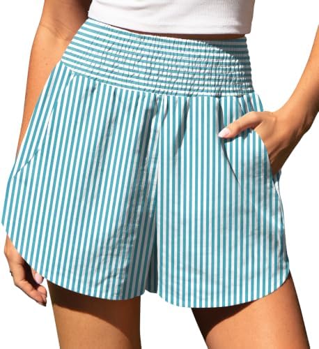 Women's Gingham Linen Shorts with Pockets