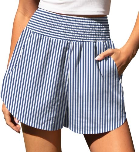Women's Gingham Linen Shorts with Pockets