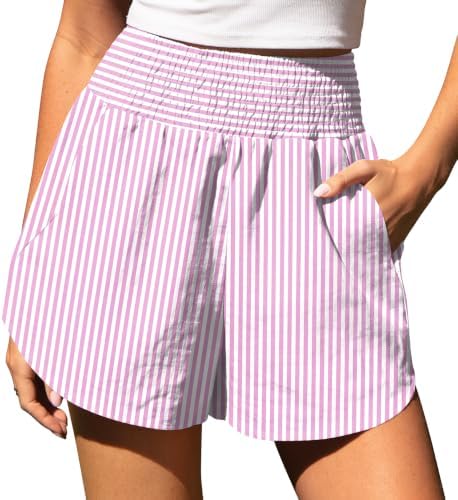 Women's Gingham Linen Shorts with Pockets