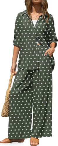 Womens Linen 2 Piece Outfits Casual Lounge Sets