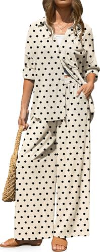 Womens Linen 2 Piece Outfits Casual Lounge Sets