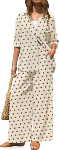 Womens Linen 2 Piece Outfits Casual Lounge Sets
