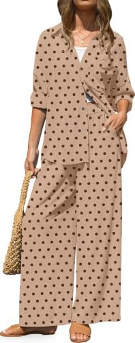 Womens Linen 2 Piece Outfits Casual Lounge Sets