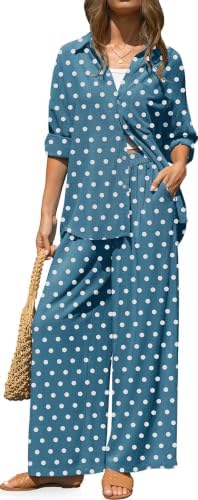 Womens Linen 2 Piece Outfits Casual Lounge Sets