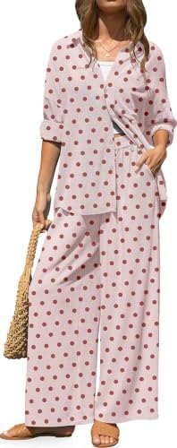 Womens Linen 2 Piece Outfits Casual Lounge Sets