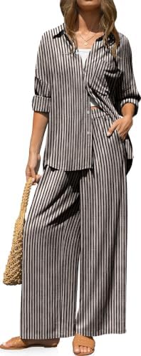 Womens Linen 2 Piece Outfits Casual Lounge Sets