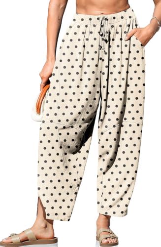 Women's Linen Harem Pants with Pockets