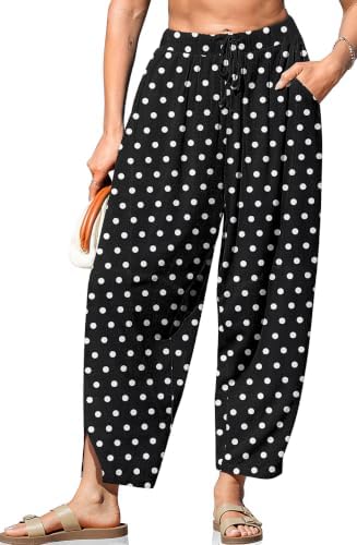 Women's Linen Harem Pants with Pockets