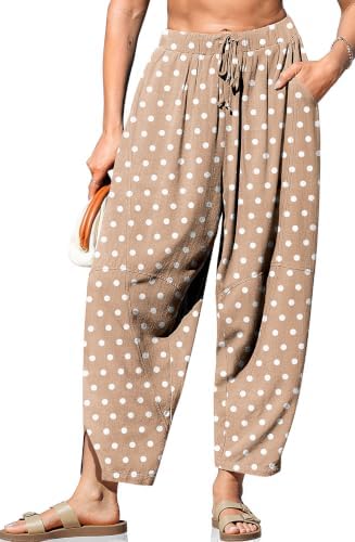 Women's Linen Harem Pants with Pockets