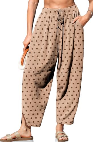 Women's Linen Harem Pants with Pockets