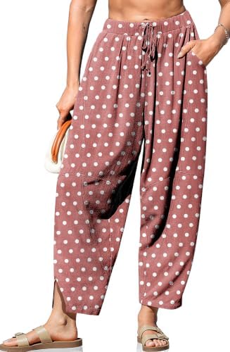 Women's Linen Harem Pants with Pockets