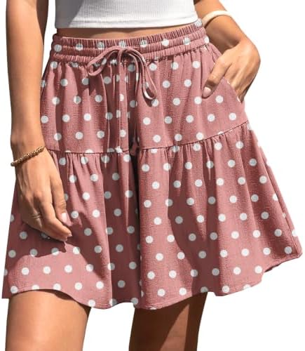 Womens Linen Skirt Pants Wide Leg Flowy Shorts Skort