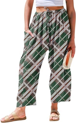 Womens Linen Wide Leg Pants Casual Loose Palazzo Harem Pants