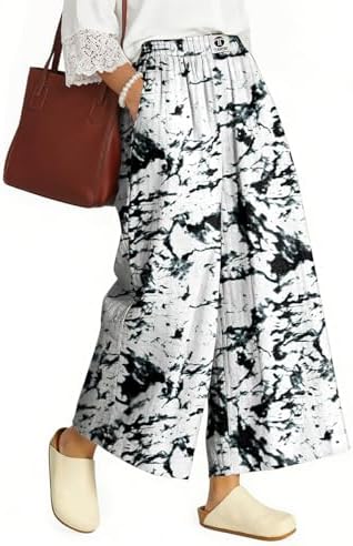 Women's Linen Wide Leg Pants High Waisted Casual Palazzo Pants