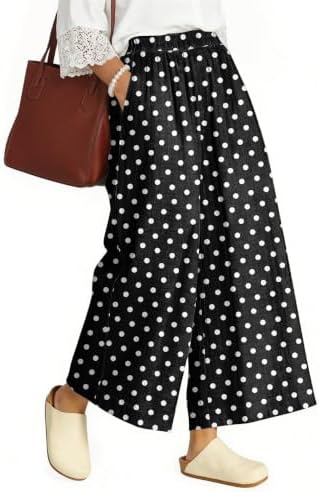 Women's Linen Wide Leg Pants High Waisted Casual Palazzo Pants