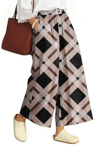 Women's Linen Wide Leg Pants High Waisted Casual Palazzo Pants