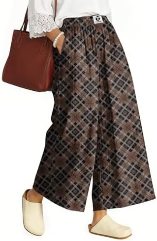 Women's Linen Wide Leg Pants High Waisted Casual Palazzo Pants
