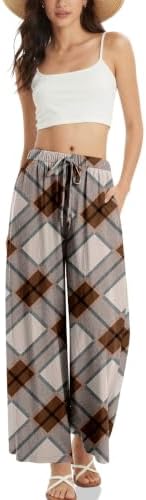 Women's Linen Wide Leg Pants with Pockets