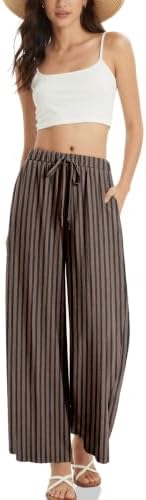 Women's Linen Wide Leg Pants with Pockets