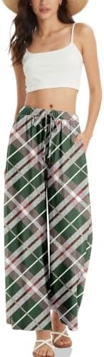 Women's Linen Wide Leg Pants with Pockets