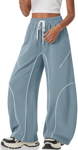 Womens Men Barrel Sweatpants Wide Leg Y2K Baggy Joggers
