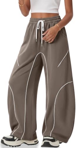 Womens Men Barrel Sweatpants Wide Leg Y2K Baggy Joggers