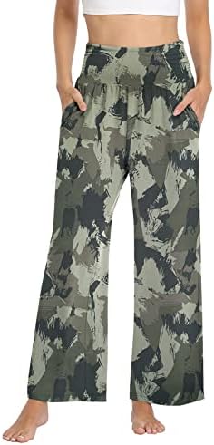 Womens Plus Size Pants Elastic Waist Yoga Pants Summer Comfy Lounge