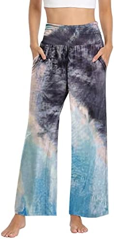Womens Plus Size Pants Elastic Waist Yoga Pants Summer Comfy Lounge
