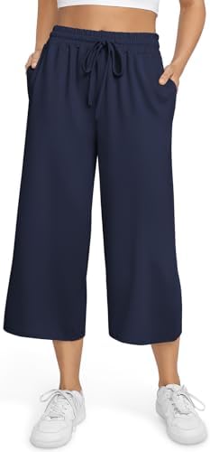 Women's Summer High Waisted Capri Pants Plus Size Casual Sport